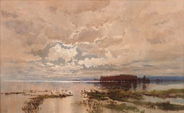 The flood in the Darling 1890, 1895 by WC Piguenit