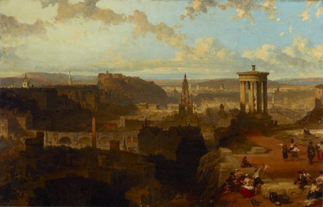 AGNSW collection David Roberts Edinburgh from the Calton Hill (1858) 662
