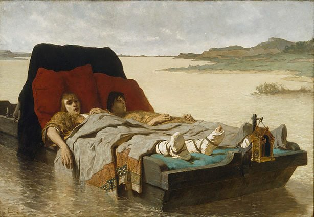 The sons of Clovis II, (1880) by Évariste Vital Luminais
