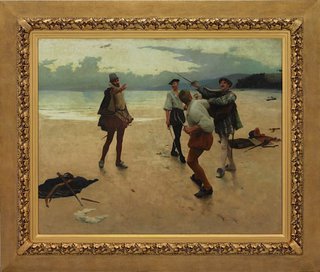 AGNSW collection Frank William Bourdillon On Bideford Sands (1889) 726