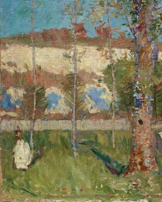 Alternate image of Madame Sisley on the banks of the Loing at Moret by John Russell