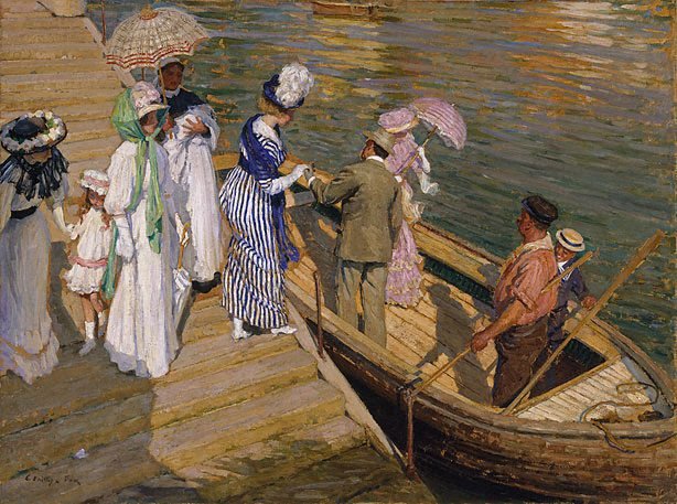 The ferry, (circa 1910-circa 1911) by E Phillips Fox