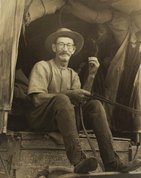 Mr Sheather, drover (near Tumut), circa 1948 by Molly Lyons