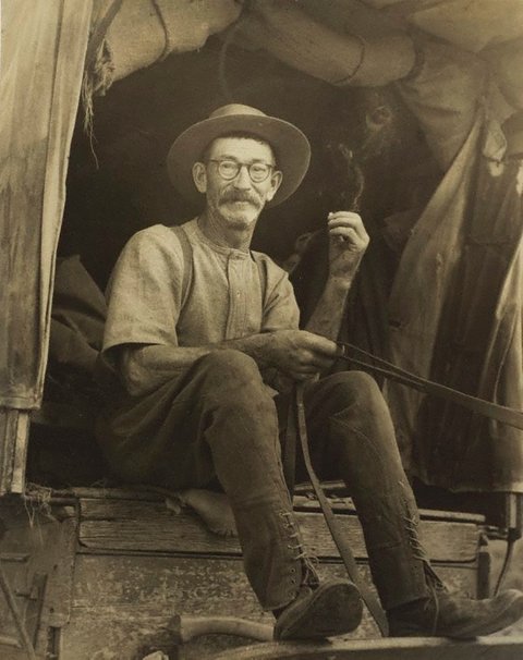 Mr Sheather, drover (near Tumut), (circa 1948) by Molly Lyons