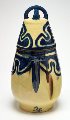 Alternate image of Conical pot with lid by Anne Dangar