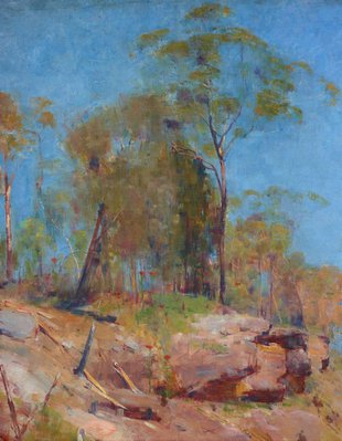 Alternate image of Fire's on by Arthur Streeton
