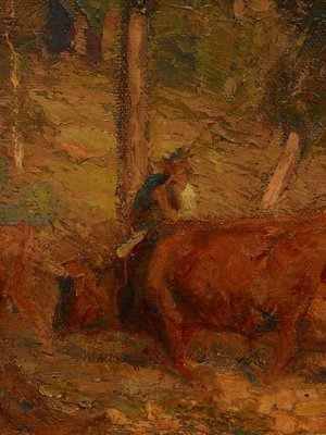 Alternate image of Hauling timber by Hans Heysen