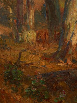 Alternate image of Hauling timber by Hans Heysen