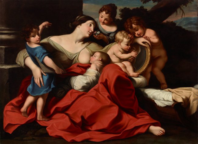 AGNSW collection attrib. Carlo Cignani The five senses (1670s) 8659