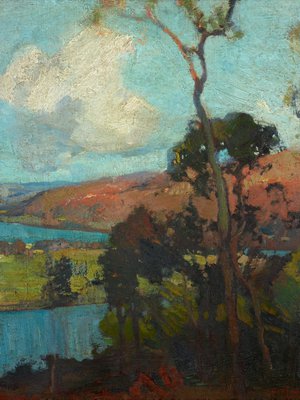 Alternate image of Hawkesbury landscape by Sydney Long