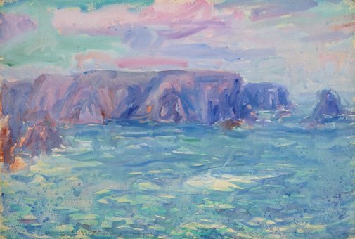 recto: Belle-Ile verso: (Landscape study), (1905) by John Russell ...