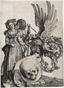 Coat of arms with a skull, (1503) by Albrecht Dürer