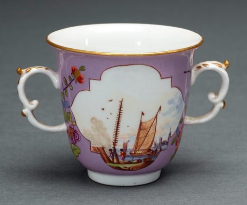 Alternate image of Two handled beaker and saucer by Meissen