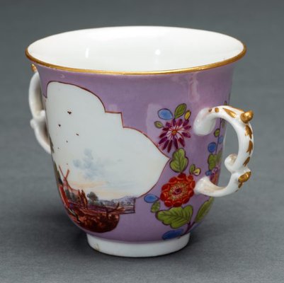 Alternate image of Two handled beaker and saucer by Meissen