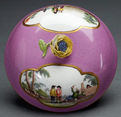 Alternate image of Two handled soup bowl and cover by Meissen