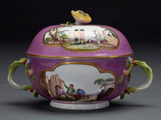 Alternate image of Two handled soup bowl and cover by Meissen