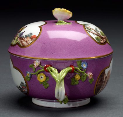 Alternate image of Two handled soup bowl and cover by Meissen