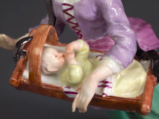 Alternate image of Savoyard woman with cradle, model by Meissen