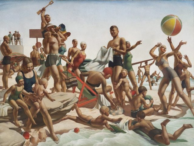Australian beach pattern, (1940) by Charles Meere