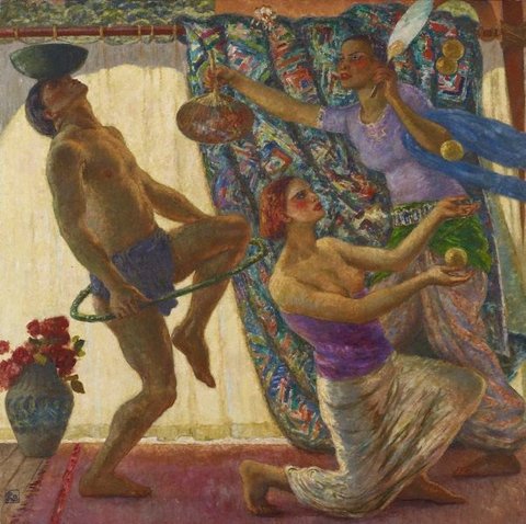 Saltimbanques, circa 1926-circa 1930 by Rupert Bunny