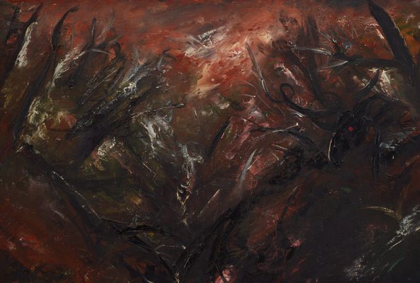 Alternate image of Figure in landscape (Nude washing in a creek III) by Arthur Boyd