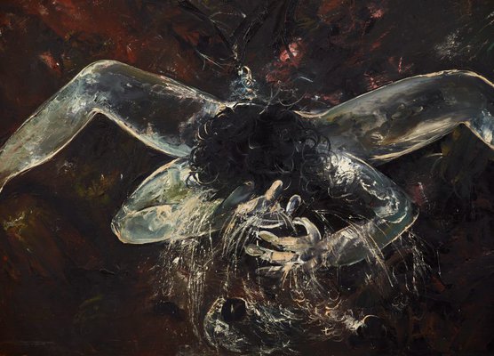 Alternate image of Figure in landscape (Nude washing in a creek III) by Arthur Boyd