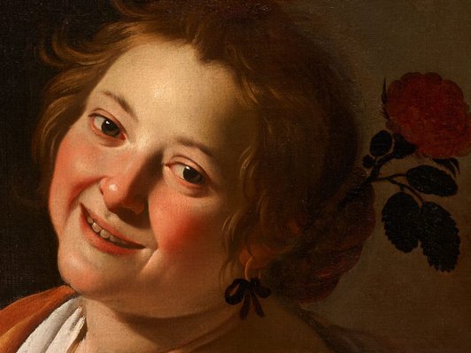 Alternate image of Girl with a flute by Jan van Bijlert