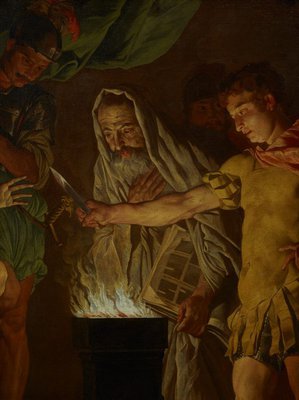 Alternate image of Mucius Scaevola in the presence of Lars Porsenna by Matthias Stomer