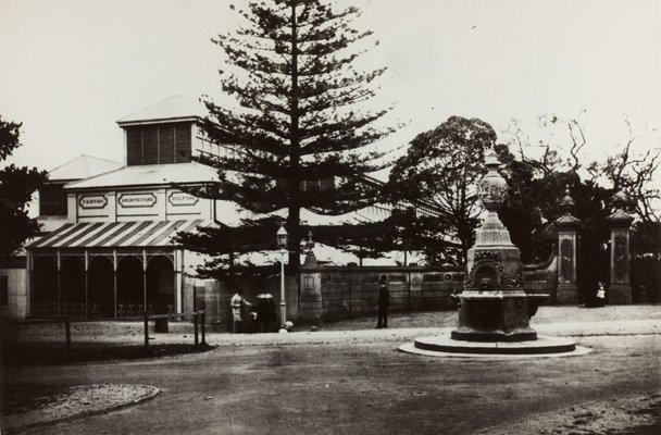 Alternate image of Historical exterior view of the now demolished original Art Gallery of New South Wales in the Botanic Gardens by Unknown