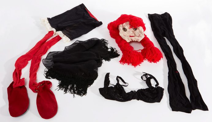 Alternate image of Costume worn in the performance 'Living rag doll' 2004 by Katthy Cavaliere