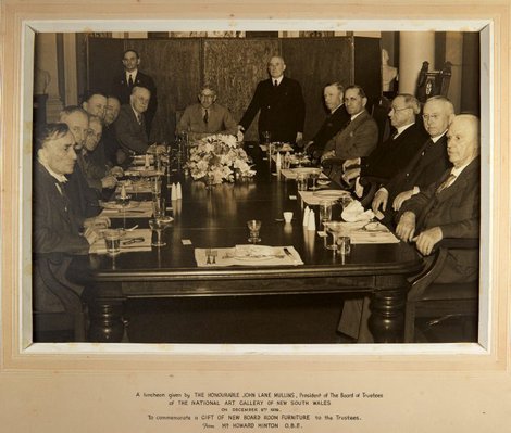 Alternate image of Luncheon given by the Board of Trustees to commemorate a gift of new board room furniture from Howard Hinton by Unknown