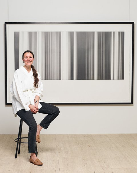 Ceara Metlikovec with her work *Maya 21 August 2018* 2018