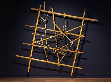 **Gail Mabo *Tagai* 2020, on display in the *Under the stars* exhibition** © Gail Mabo
*Tagai* has significance to the people of the Zendah Kes (Torres Straits), and has a powerful connection to Gail Mabo’s father, Eddie Koiki Mabo.