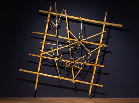 **Gail Mabo *Tagai* 2020, on display in the *Under the stars* exhibition** © Gail Mabo
*Tagai* has significance to the people of the Zendah Kes (Torres Straits), and has a powerful connection to Gail Mabo’s father, Eddie Koiki Mabo.