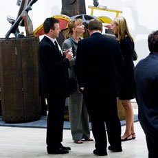 Corporate members at a function