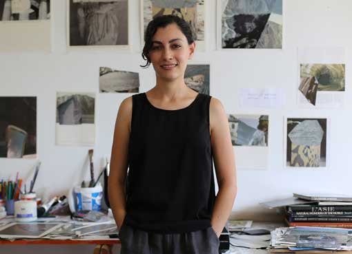Photo of Elena Papanikolakis at the Cité Internationale des Arts, Paris