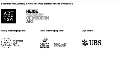 Presented by the Art Gallery of New South Wales and Heide Museum of Modern Art. Gallery philanthropic partner Women's Art Group. Major philanthropic partner Crown Resorts Foundation, Packer Family Foundation. Major partner UBS.