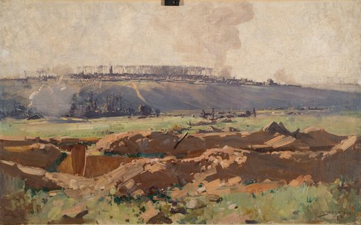 The painting before treatment.