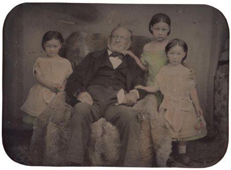 	Glaister studio Untitled (portrait of man and three girls) 1855-70ambrotype