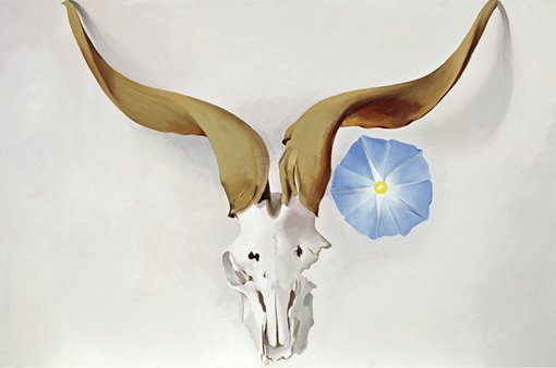 Georgia O’KeeffeRam’s Head, Blue Morning Glory 1938Georgia O’Keeffe Museum, Santa Fe. Gift of the Burnett Foundation 2007© Georgia O’Keeffe Museum
