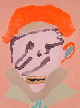 Tom Polo (NSW, 27 years) A portrait of you as me as you looking at me 2011-12acrylic on linen, 60 × 40 cm