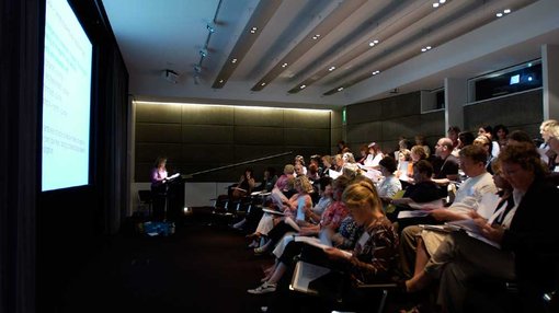 a view inside Centenary Auditorium