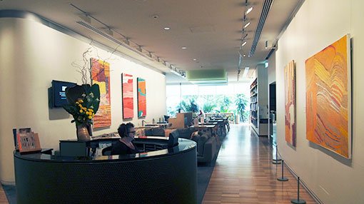 a view inside Art Gallery Society (members lounge)